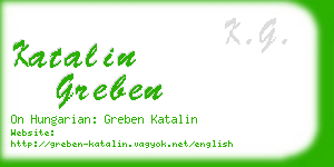 katalin greben business card